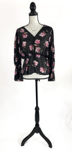 Load image into Gallery viewer, Black Floral Top
